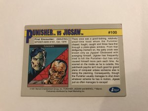 PUNISHER VS. JIGSAW #100 : Marvel Universe 1991 Series 2 card; Impel, VF