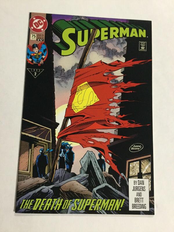 Superman 75 Fn Fine 6.0 Forth Print Death Of Superman DC Comics