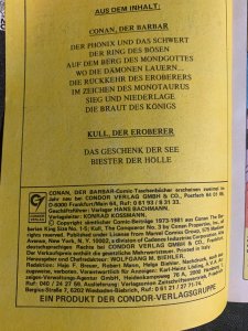 1981 CONAN THE BARBARIAN Condor Marvel German Digest Comic #7 FN+ 6.5