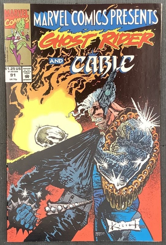 Marvel Comics Presents #91 (1991, Marvel) Wolverine, Ghost Rider & Cable. VF/NM