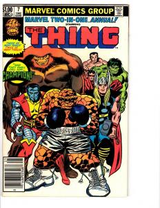 5 Marvel Two-in-One Comic Books Annual # 3 4 5 6 7 Thing Nova Hulk Thor BH17