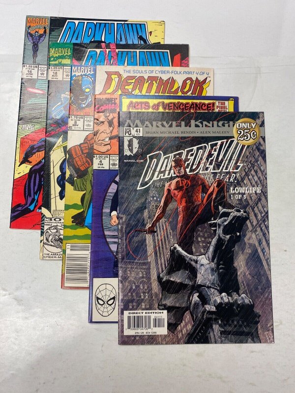 5 MARVEL comic books Darkhawk #16 18 Deathlok #5 Damage Control #4 77 KM20