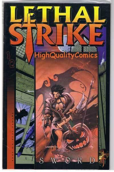 LETHAL STRIKE #1/2, NM, Femme fatale, Sealed w/Card, 1995, more indies in store