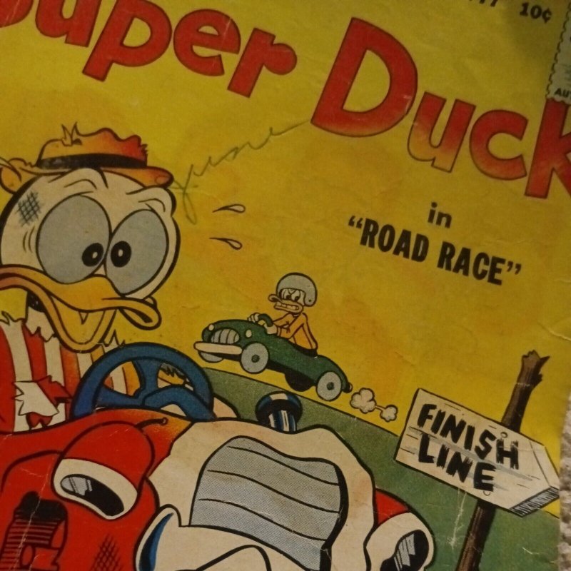 1957 Archie Series Super Duck Comic Book #77 Silver age funny animal cartoon