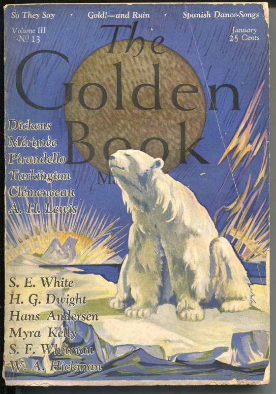 Golden Book 1/1926-Stephen Haweis cover-Charles Dickens0Booth Tarkington-VG