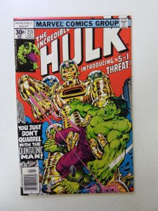 Incredible Hulk #213 VF condition