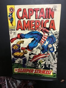 Captain America #102 (1968) 3rd silver age! Kirby! High-grade VF Wythville CERT.