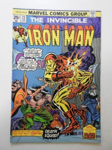 Iron Man #72 (1975) VG Condition stain bc