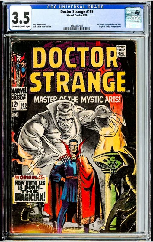 Doctor Strange #169  (1968) CGC Graded 3.5 - 1st issue titled Doctor Strange