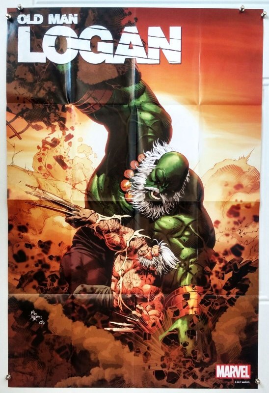 Old Man Logan 2017 Folded Promo Poster Marvel 24x36 New Damaged [FP390] 