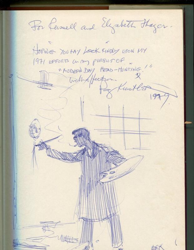 EVERETT RAYMOND KINSTLER ORIGINAL SKETCH 1975-SIGNED & INSCRIBED BOOK-vg