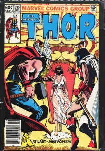 Thor #335 Newsstand Edition (1983) Thor
