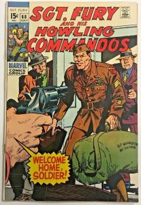 SGT. FURY#68 VG/FN 1969 MARVEL SILVER AGE COMICS
