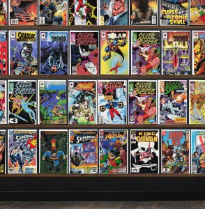 Huge Lot 150+ Comics with Silver Surfer, Shadowman & More!
