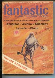 Fantastic 7/1960-Ziff-Davis-team up pulp story with Isaac Asimov & Poul Ander...