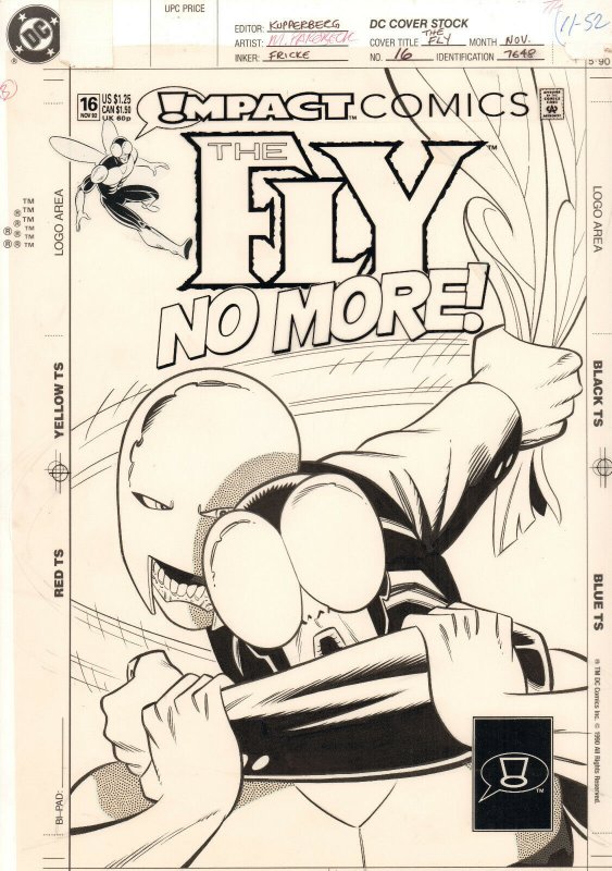 The Fly #16 Cover - Fly vs. Chromium - 1992 art by Mike Parobeck