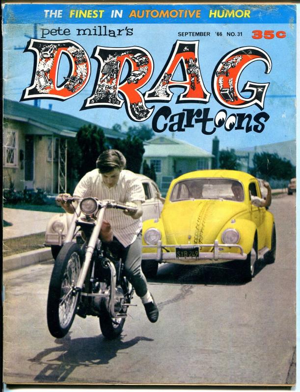 Drag Cartoons #31 1966-Motorcycle cover-Wonder Warthog-Gilbert Shelton-VG