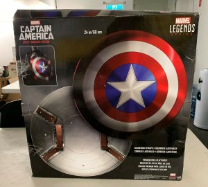  Marvel Legends Captain America Shield Avengers 1:1 Scale Hasbro Damaged Box 