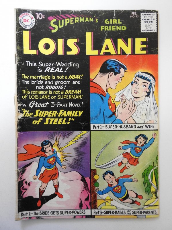 Superman's Girl Friend, Lois Lane #15 (1960) GD Condition see description