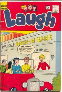 Laugh #156 1964-Archie-drive in bank teller cover-Betty & Veronica-Josie-VG