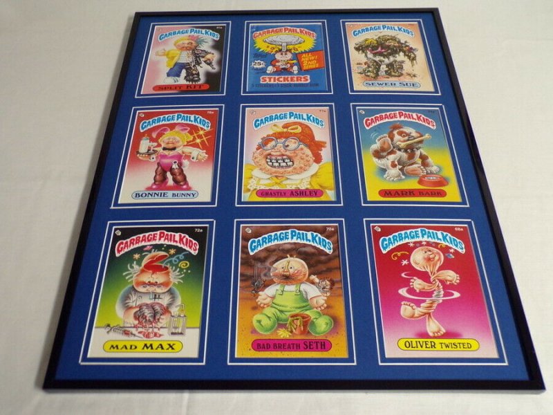 Garbage Pail Kids Series 2 Framed 16x20 Display Mad Max Bonnie Bunny 