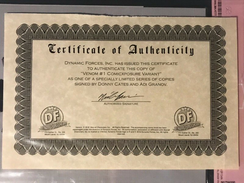 Venom # 1 Adi Granov Virgin Variant CBCS 9.6 Signed Donny Cates and Adi Granov