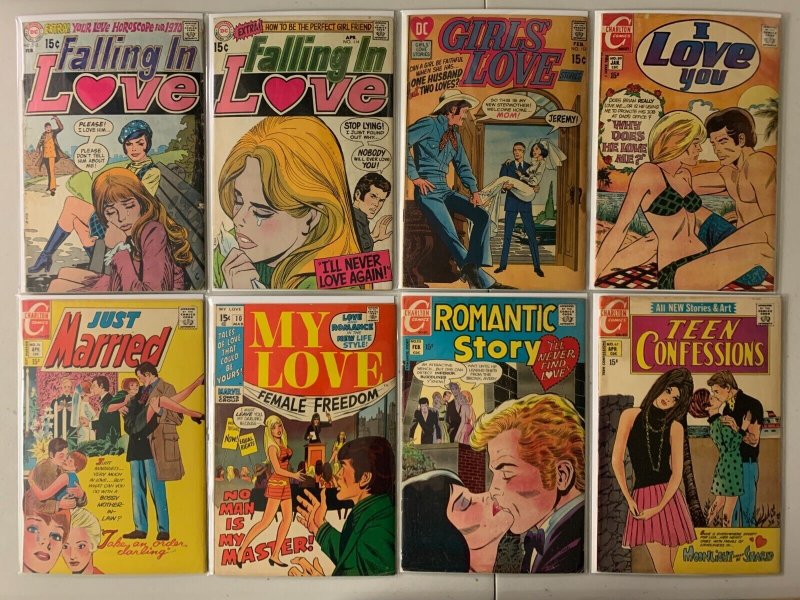 Silver-Age Romance Comics Charlton/DC/Marvel lot 10 diff avg 4.0 (1969-71)
