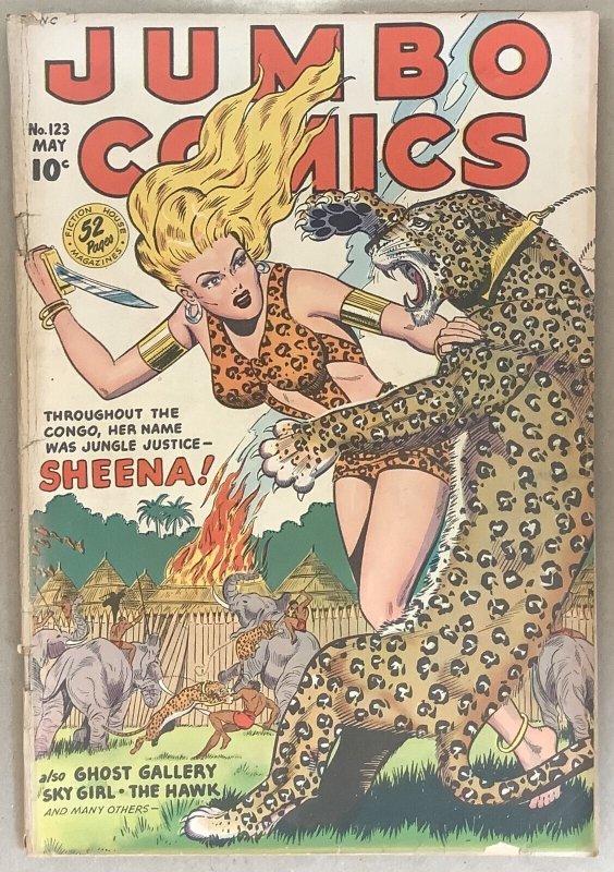 Jumbo Comics #123 (1949, Fiction House) Featuring Sheena. Lower Grade