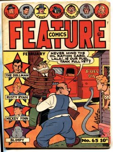 Feature Comics #65 1943--WWII-Doll Man-Golden-Age comic book