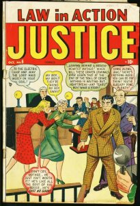 JUSTICE COMICS #6 TIMELY PRE-CODE CRIME 1948 VG