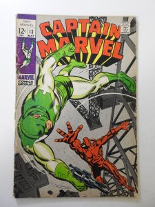 Captain Marvel #13 (1969) GD Condition see desc
