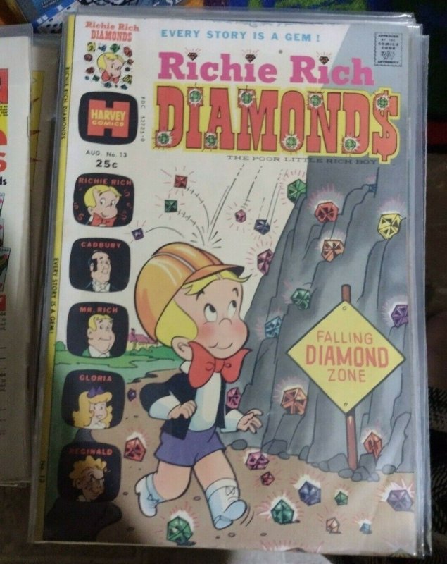 RICHIE RICH DIAMONDS #11 1974 HARVEY COMICS LITTLE DOT LOTTA CADBURY GLORIA