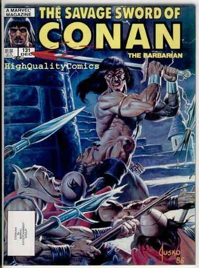 SAVAGE SWORD of CONAN #131, Kull the Conqueror, VF, Joe Jusko, more in store