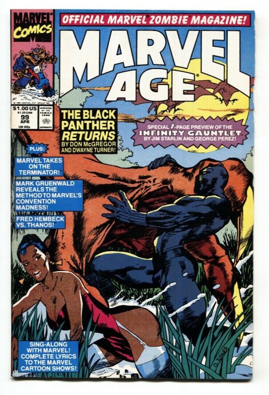 Marvel Age #99-1991-Infinity Gauntlet preview-comic book