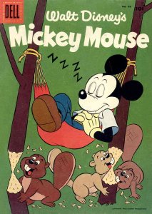 Mickey Mouse (Walt Disney's) #48 VG ; Dell | low grade comic June 1956 Beavers