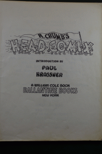 R. Crumb Head Comix First Printing March 1970