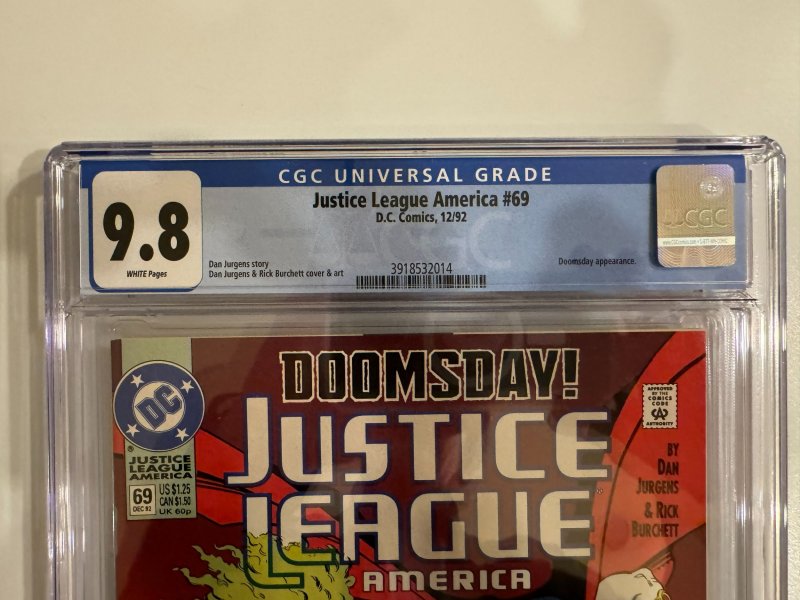 Justice League America #69 CGC 9.8 , Doomsday app.