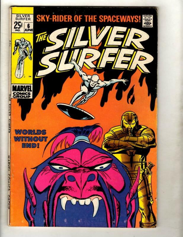 Silver Surfer # 6 VF- Marvel Comic Book Avengers Fantastic Four Galactus GK1
