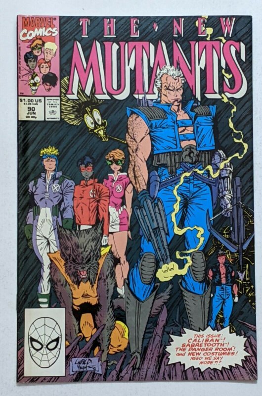 New Mutants #90 (Jun 1990, Marvel) FN+ 6.5 Sabretooth and Caliban appearance