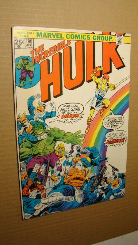 HULK 190 VS 1ST GLORIAN APPEARANCE HERB TRIMPE ART BRONZE AGE MARVEL