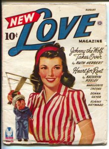 New Love 8/1944-Popular romantic pulp fiction WWII era-pin-up girl cover-VG