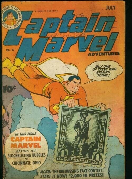 CAPTAIN MARVEL ADVENTURES #37-FAWCETT-MARY MARVEL G/VG