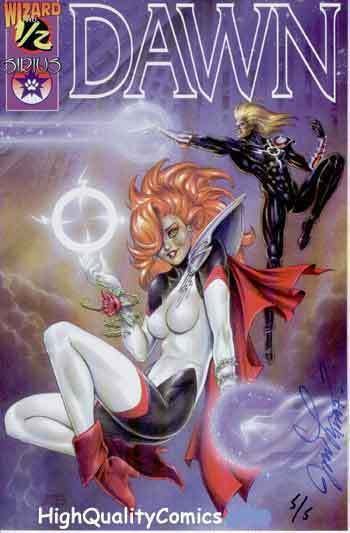 DAWN #1/2, NM, Signed by Joseph Linsner, COA, RedHead, Femme, 1996