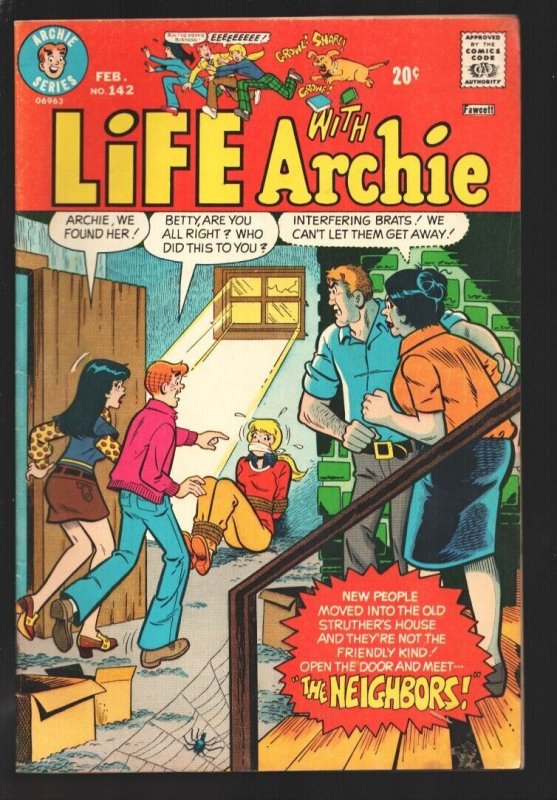 Life With Archie #142 1974- Betty & Veronica-Bound & gagged female cover-Bond...