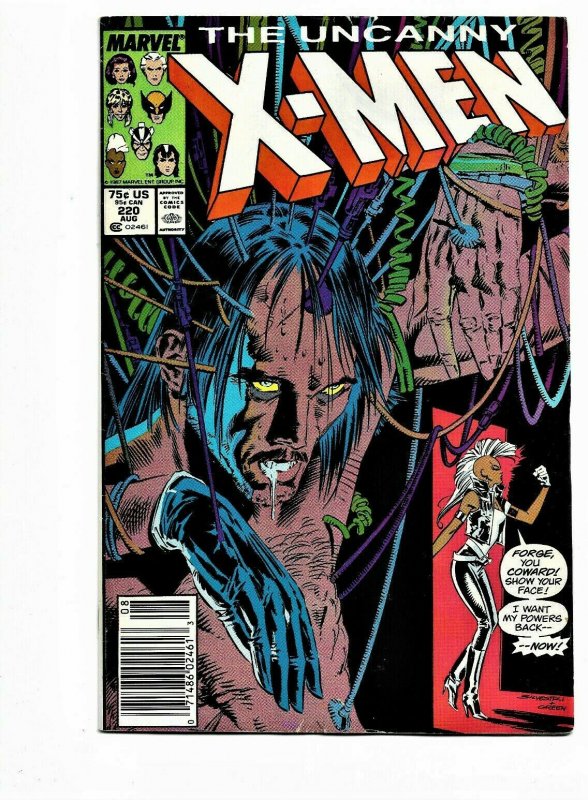 The Uncanny X-Men #220 Marvel 1987 Newsstand Unfinished Business! NM+