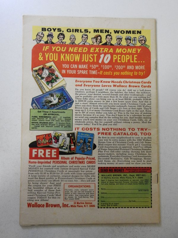 Captain America #105 (1968) VG+ Condition centerfold detached bottom staple