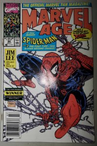 Marvel Age #90 Todd McFarlane Marvel Comics Newsstand Jul 1990 VG Staple Rusted)