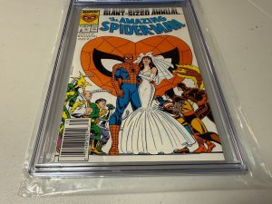 Amazing Spider-Man Annual # 21 CGC Graded 9.4 Marvel Comic Book Wedding JH31