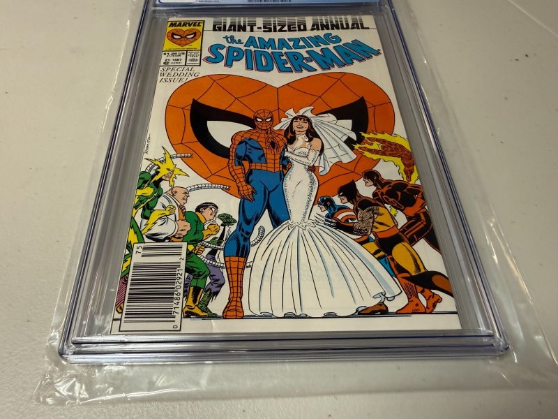 Amazing Spider-Man Annual # 21 CGC Graded 9.4 Marvel Comic Book Wedding JH31