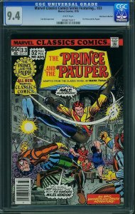 Marvel Classics Comics #33 (1978) CGC 9.4 NM